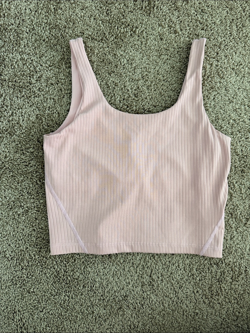 DYI Ribbed Crop Tank Top in Light Pink